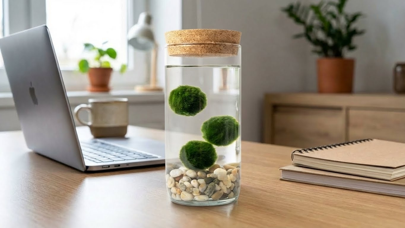 Marimo ball Glass aquarium
