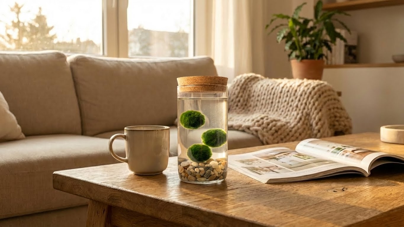Marimo ball Glass aquarium